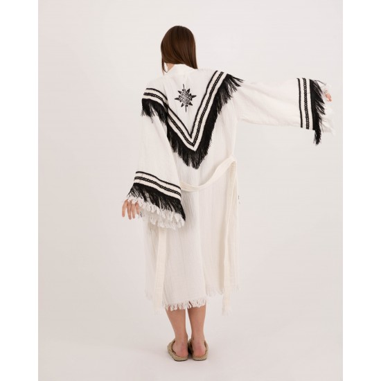 Seashells Muslin Bathrobe